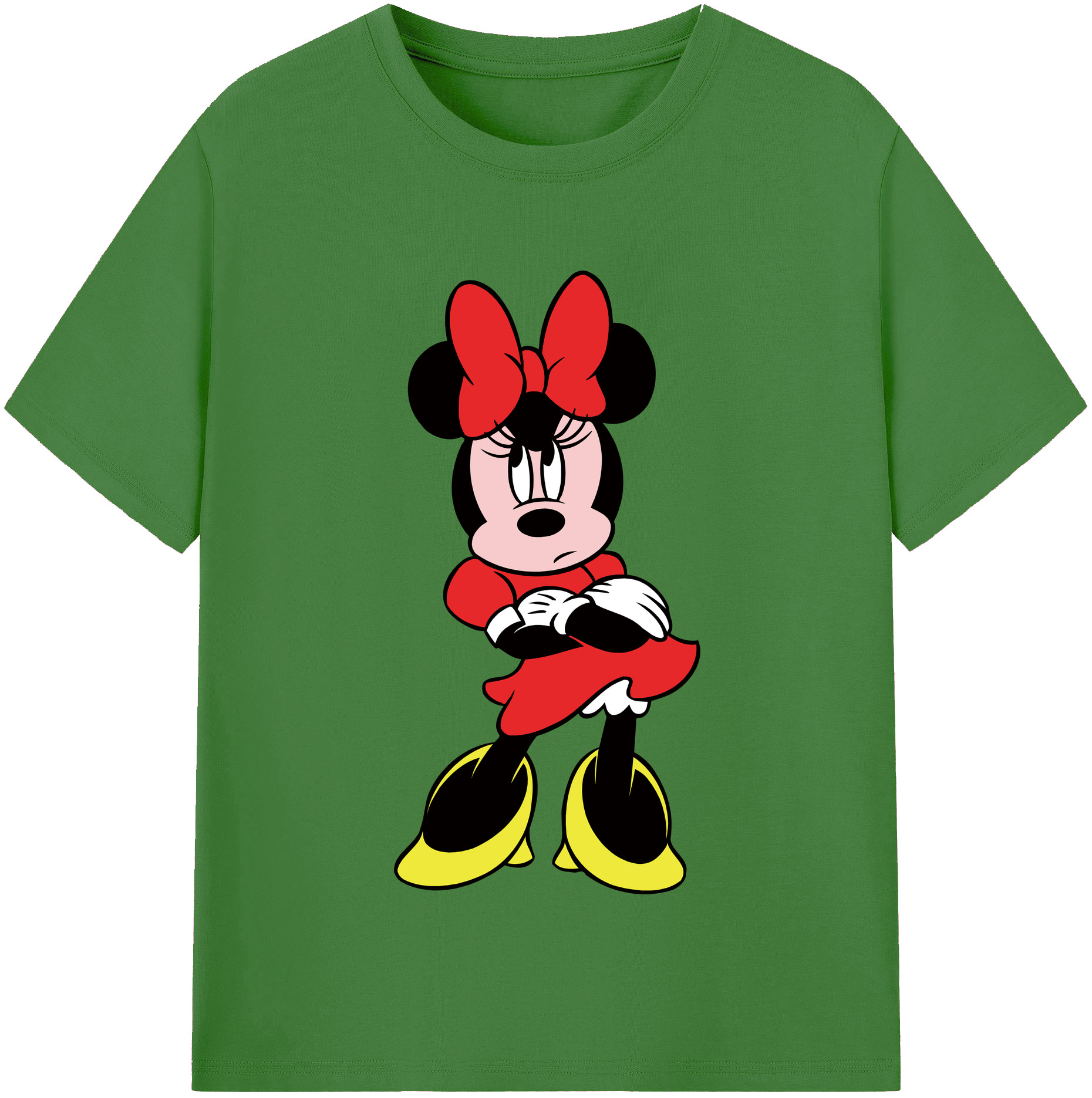 （画像用） ミッキーマウス Mickey Mouse レディースカジュアルプリントTシャツ（綿100％）